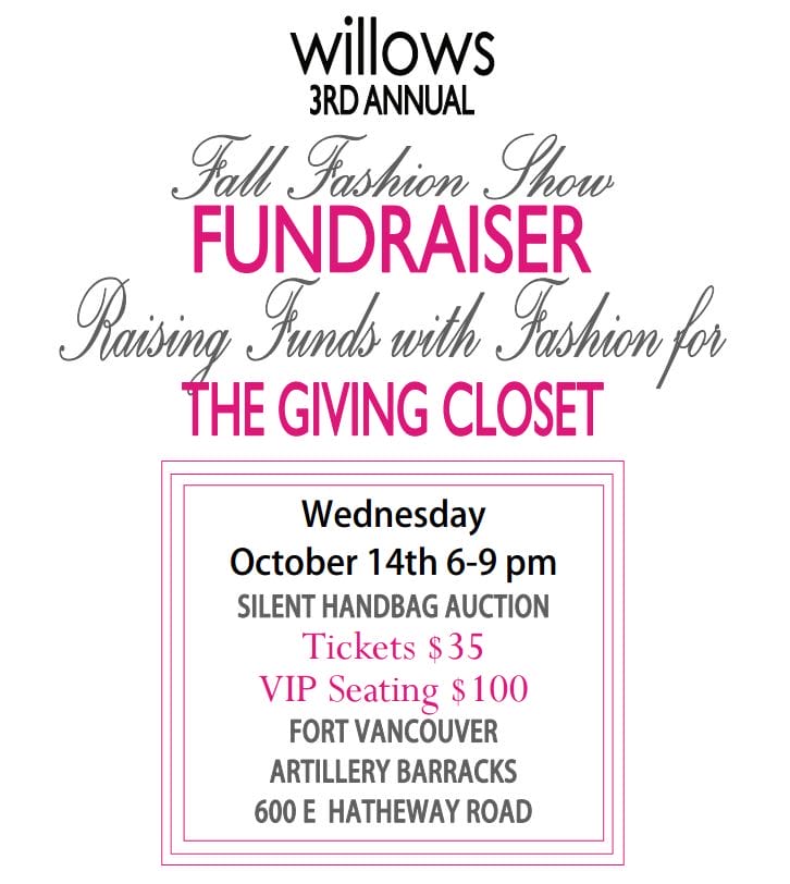 3rd Annual Willows Fashion Show Fundraiser @ Fort Vancouver Artillery Barracks | Vancouver | Washington | United States